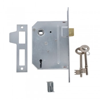 3 Lever Economy Mortice Lock Insert Chrome Plated, TROJAN - Cashbuild