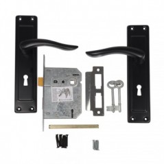 3L Cp 8Inch Lockset Devon Matt Black, TROJAN - Cashbuild