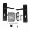 3L Cp 8Inch Lockset Devon Matt Black, TROJAN - Cashbuild