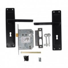 3L Cp 8Inch Lockset Essex Matt Black, TROJAN - Cashbuild