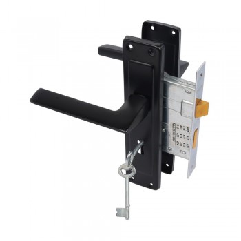 3L Cp 8Inch Lockset Essex Matt Black, TROJAN - Cashbuild