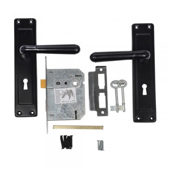3L Cp 8Inch Lockset Oxford Matt Black, TROJAN - Cashbuild