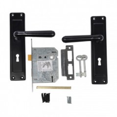 3L Cp 8Inch Lockset Oxford Matt Black, TROJAN - Cashbuild