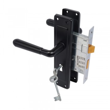 3L Cp 8Inch Lockset Oxford Matt Black, TROJAN - Cashbuild