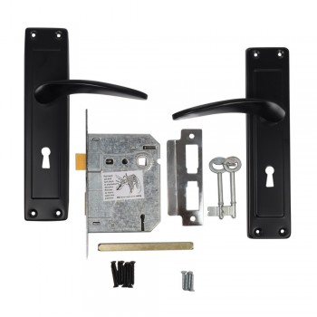 3L Cp 8Inch Lockset York Matt Black, TROJAN - Cashbuild