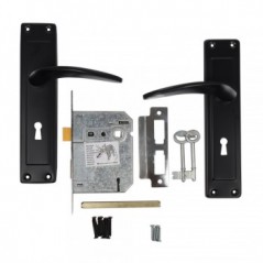 3L Cp 8Inch Lockset York Matt Black, TROJAN - Cashbuild