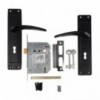 3L Cp 8Inch Lockset York Matt Black, TROJAN - Cashbuild