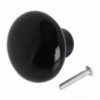 Porcelain Knob 45mm - Black, TROJAN - Cashbuild