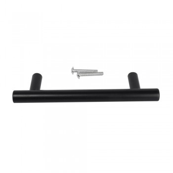 Stainless Steel Hollow Bar Handle 96mm - Matt Black, TROJAN - Cashbuild