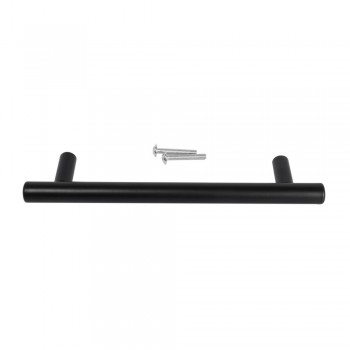 Stainless Steel Hollow Bar Handle 128mm - Matt Black, TROJAN - Cashbuild