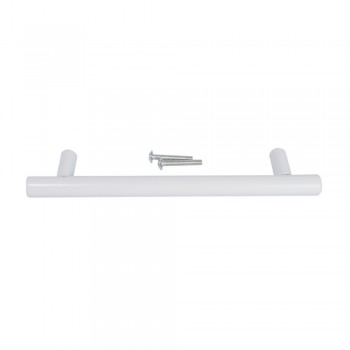 Stainless Steel Hollow Bar Handle 128mm - White, TROJAN - Cashbuild