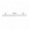 Stainless Steel Hollow Bar Handle 128mm - White, TROJAN - Cashbuild