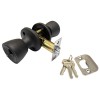 Tulip Entrance Cyl Lockset Matt Black, TROJAN - Cashbuild
