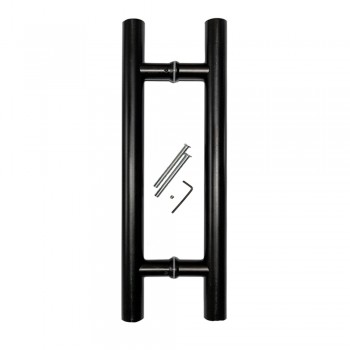 Two-Tone Stainless Steel Straight Matt Black Pull Handle 32X300X450mm, TROJAN - Cashbuild