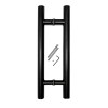Two-Tone Stainless Steel Straight Matt Black Pull Handle 32X300X450mm, TROJAN - Cashbuild