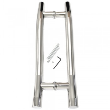 Two-Tone Stainless Steel S-Shape Pull Handle 32X300X450mm, TROJAN - Cashbuild