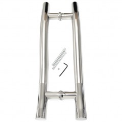 Two-Tone Stainless Steel S-Shape Pull Handle 32X300X450mm, TROJAN - Cashbuild