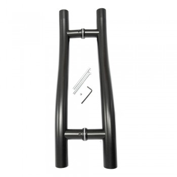 Two-Tone Stainless Steel S-Shape Matt Black Pull Handle 32X300X450mm, TROJAN - Cashbuild