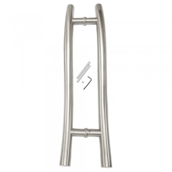 Two-Tone Stainless Steel S-Shape Pull Handle 32X400X600mm, TROJAN - Cashbuild