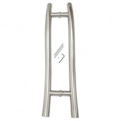 Two-Tone Stainless Steel S-Shape Pull Handle 32X400X600mm, TROJAN - Cashbuild