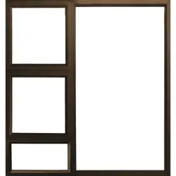 Window Frame Aluminium Eco-Ptt1515 Left Hand 1.5Mx1.5M Bronze,  - Cashbuild