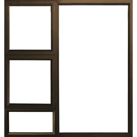 Window Frame Aluminium Eco-Ptt1515 Left Hand 1.5Mx1.5M Bronze,  - Cashbuild