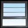 Window Frame Aluminium 28-PT99 Clear with Burglar Bar Bronze,  - Cashbuild