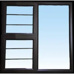 Window Frame Aluminium 28-PTT1515 Left Hand with Burglar Bar Bronze,  - Cashbuild