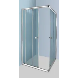 Aqua Lux Corner Entry Shower Door Chrome 880X880mmx1.85M,  - Cashbuild