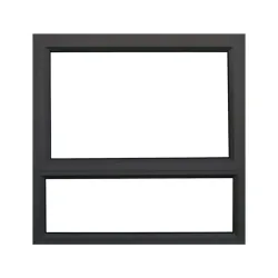 Window Frame Aluminium Pt99 Obscure glass 890X890mm Charcoal,  - Cashbuild