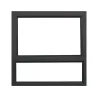 Window Frame Aluminium Pt99 Obscure glass 890X890mm Charcoal,  - Cashbuild
