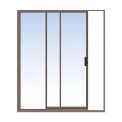 Sliding Door Aluminium Eco 2 Pnl 1.8X2.1M 70mm Bronze,  - Cashbuild