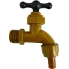 Plastic Tap Short Body Brown 3/4"*3/4