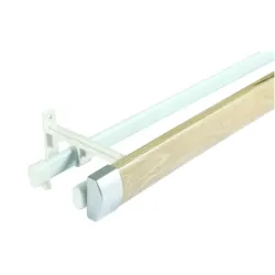 Pelmet Curtain Track Double 64mmx3M Oak