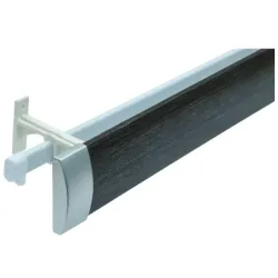 Pelmet Curtain Track Double 64mmx3M Black