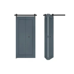 Door Barn Bi Fold 2 Sides Storm Grey,  - Cashbuild