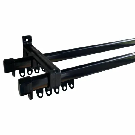 Black Curtain Track Double 2.5M