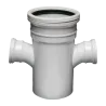 Soil & Vent Junction Plain Dbl Red 90Deg 110mm SABS