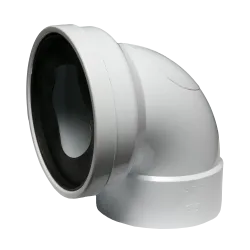 Soil & Vent Pan Collar Bent Plain 90Deg 110mm SABS