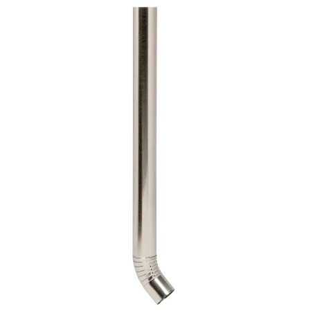 Downpipe Round Galvanized Crimped Shoe 2700X75X0.4mm,  - Cashbuild
