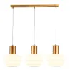 Pendant Beehive Trio Wht Brass Led 18W,  - Cashbuild