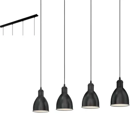 Pendant Priddy 4Lt Black 975mm El,  - Cashbuild