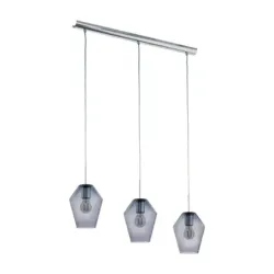 Pendant Murmillo 3Lt Chr Smoked Glass El,  - Cashbuild