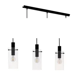 Pendant Montefino 3Lt Black 710mm El,  - Cashbuild