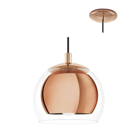 Pendant Rocamar 1Lt Copper 190mm El,  - Cashbuild