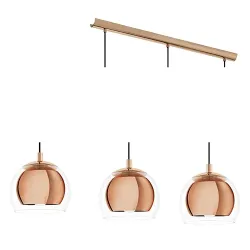 Pendant Rocamar 3Lt Copper 780mm El,  - Cashbuild