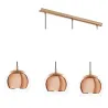 Pendant Rocamar 3Lt Copper 780mm El,  - Cashbuild