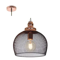 Pendant Mesh Matt Blk Cop 280mm Rad,  - Cashbuild
