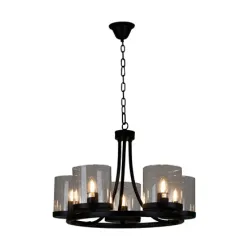 Chandelier Chaplin 5Lt Black 580mm El,  - Cashbuild