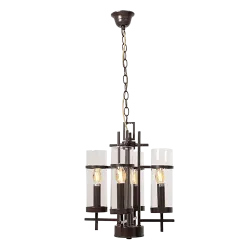 Chandelier Alberto Brown 4X40W Rd,  - Cashbuild